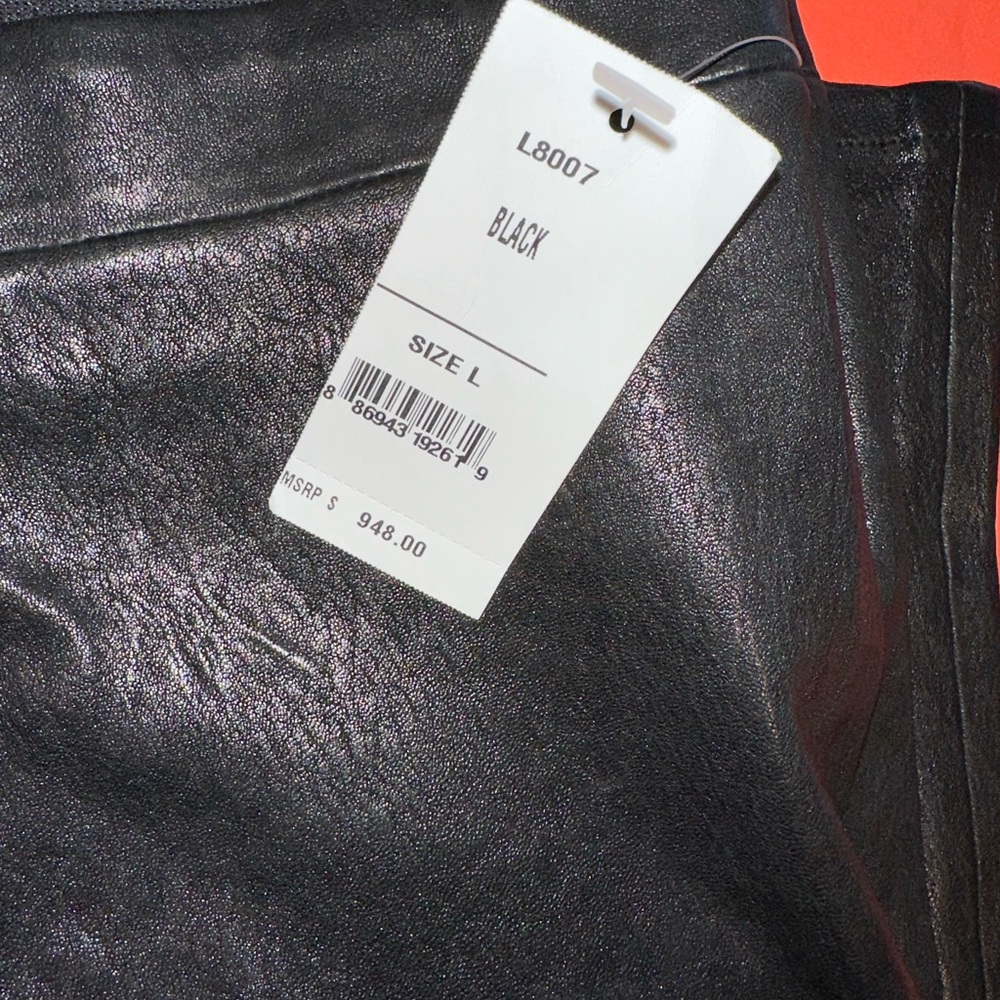 J Brand. Brand New. 100% authentic, lamb skin , leather legging. Black color